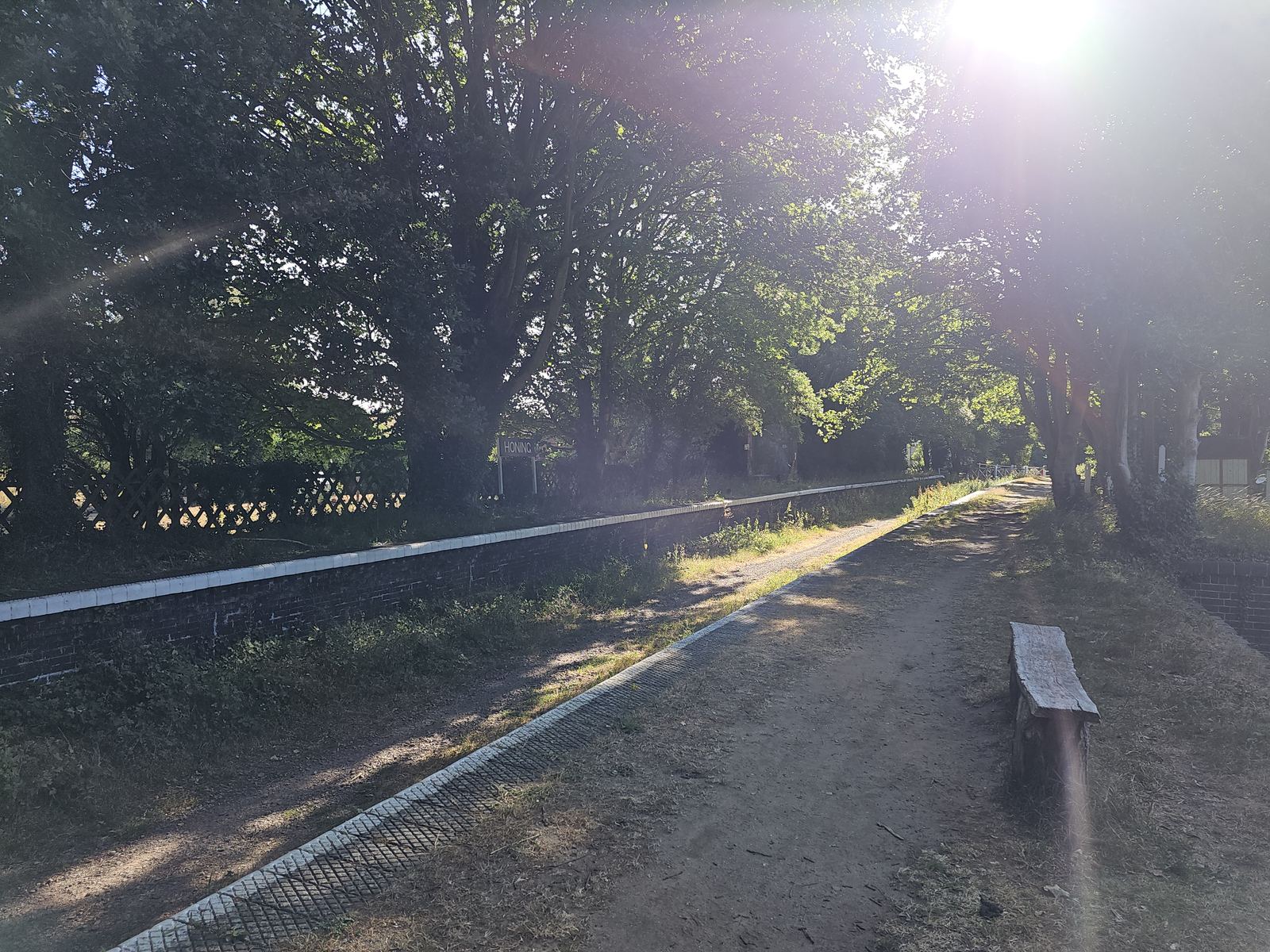 Remains of Honing Station platform and loading dock
